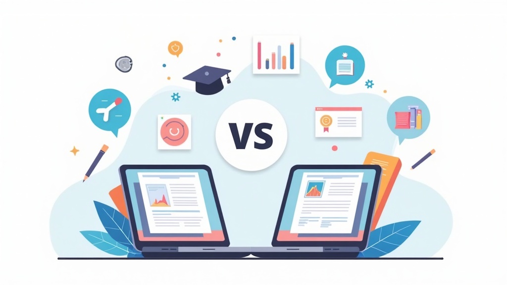 Free vs Paid Online Training Platforms graphic
