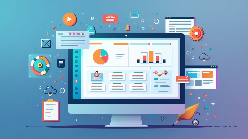 Illustration of different online learning platform interfaces