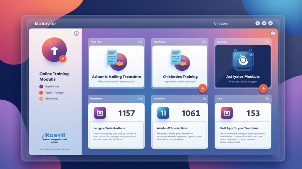 Online training dashboard illustration